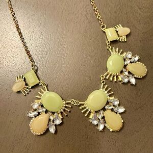 Massini Gold and Pale Green Statement Necklace